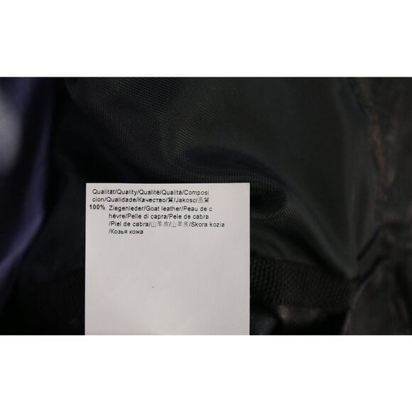 Hugo Boss Orange Label Jerrle Goat Leather Biker Motorcycle Jacket 38R - Picture 10 of 11